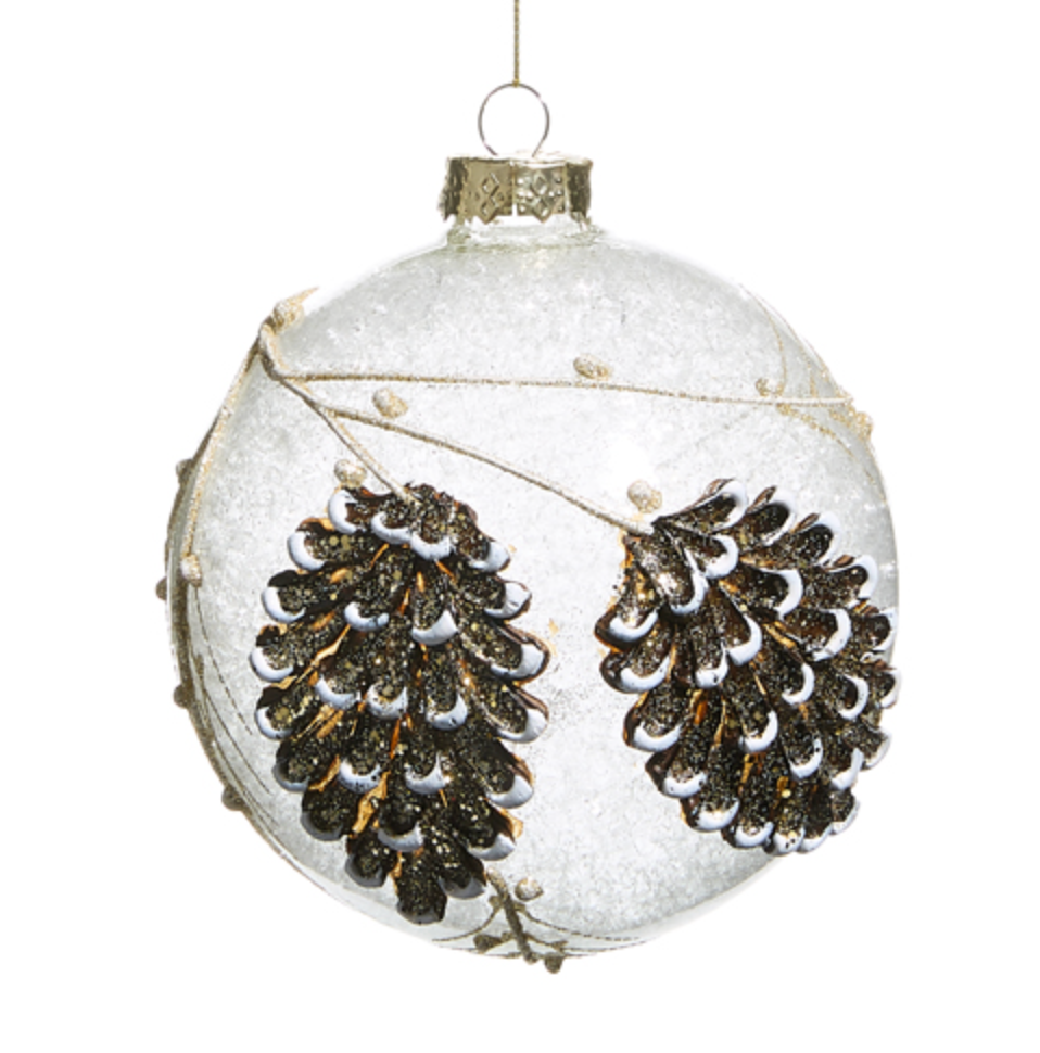 5" GLASS PINECONE ORNAMENT 5" GLASS PINECONE ORNAMENT