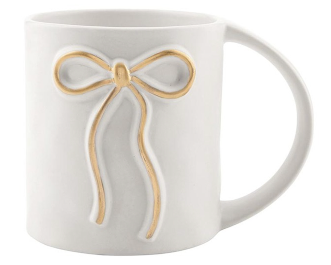 SANTA BARBARA BOW MUG-GOLD SANTA BARBARA BOW MUG-GOLD