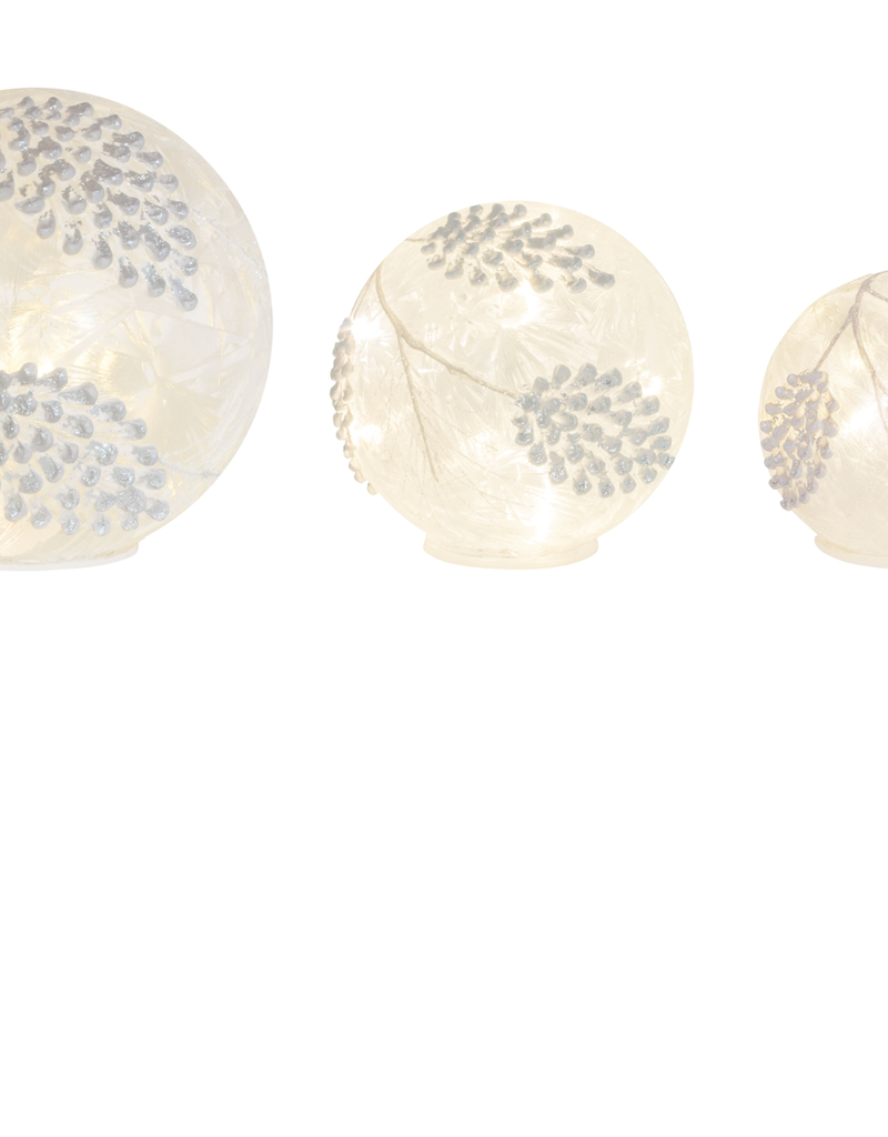 LED PINECONE GLOBES WITH 6 HR TIMER