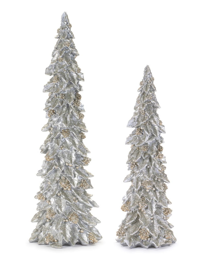 GLITTER HOLLY TREES
