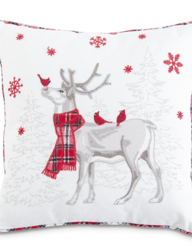 DEER AND CARDINAL PILLOW