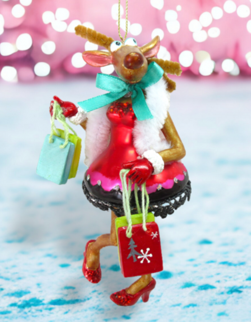 SHOPPING REINDEER LADY