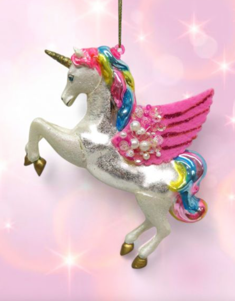 RAINBOW UNICORN W/PINK WINGS