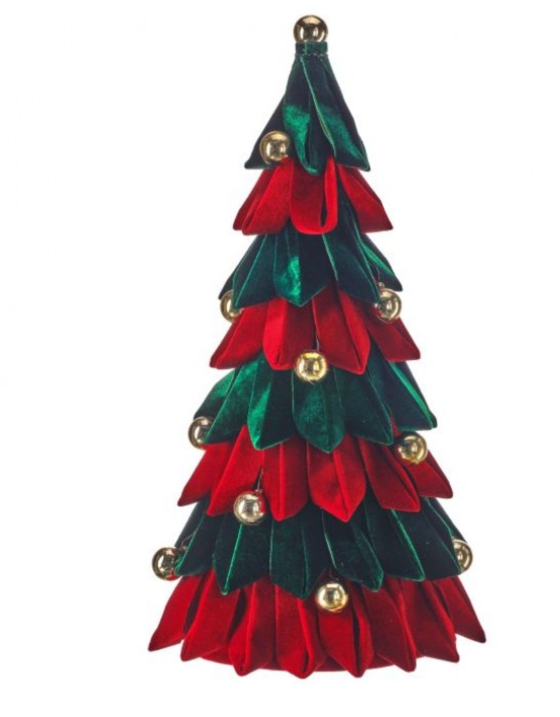 REGENCY INTERNATIONAL 21" VELVET LOOP TREE WITH ORNAMENTS