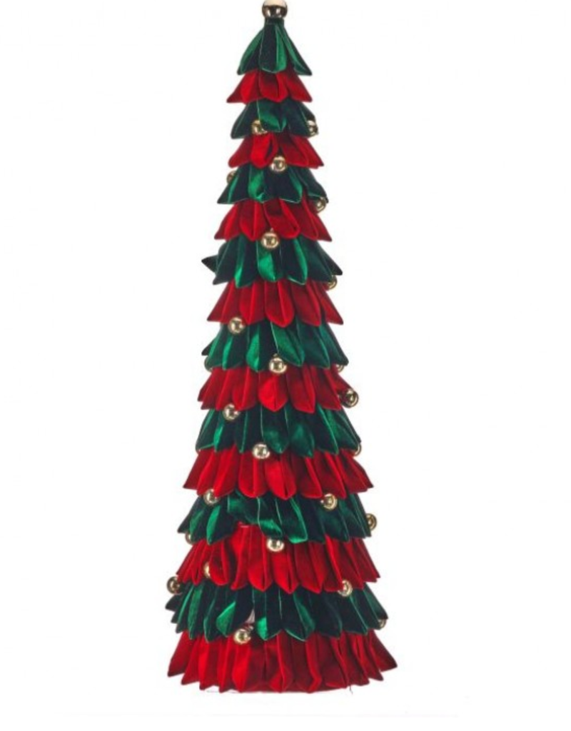 REGENCY INTERNATIONAL 40" VELVET LOOP TREE WITH ORNAMENTS