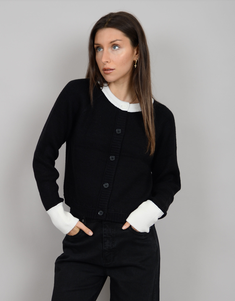 GREGORIANA LS CREW NECK CARDIGAN