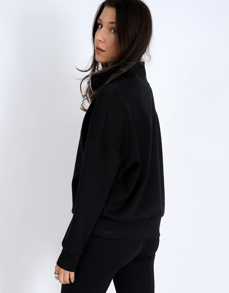 SEANNI SOFT KNIT LS HALF ZIP PULLOVER