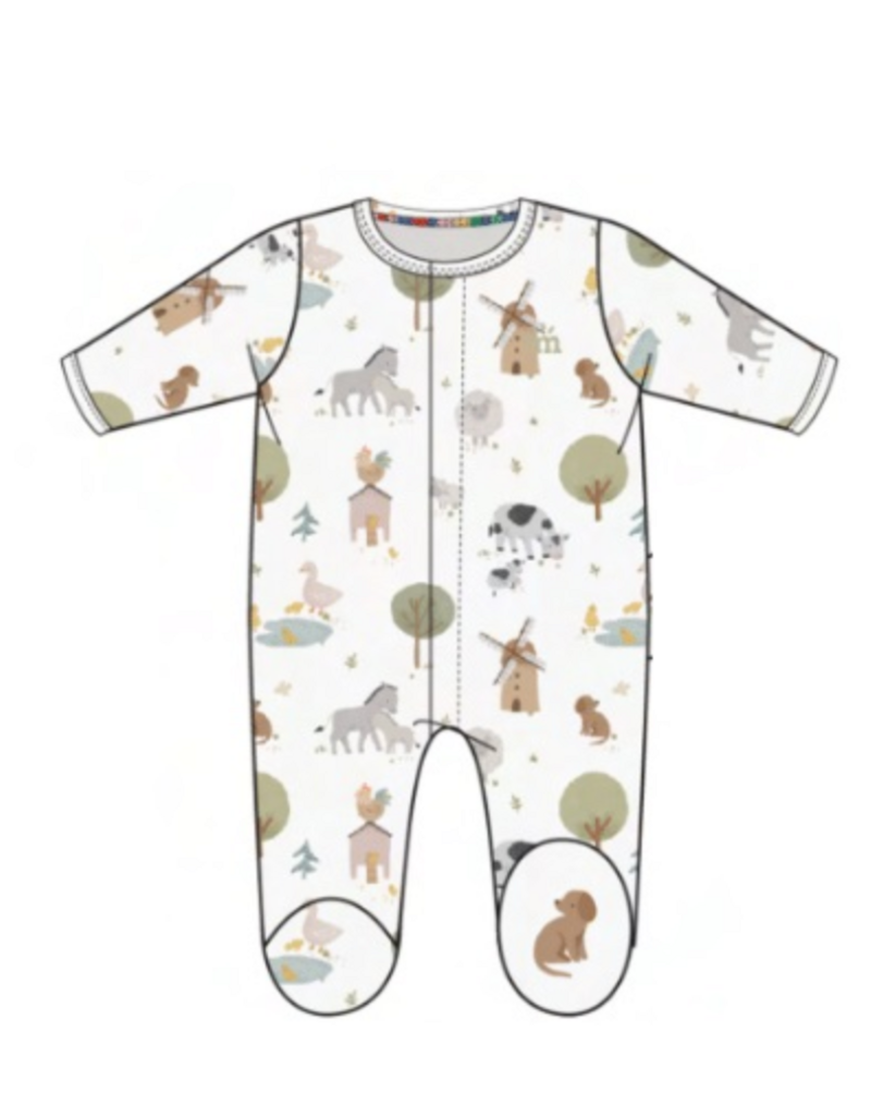 MAGNETIC ME FUNNY FARM ORGANIC COTTON FOOTIE