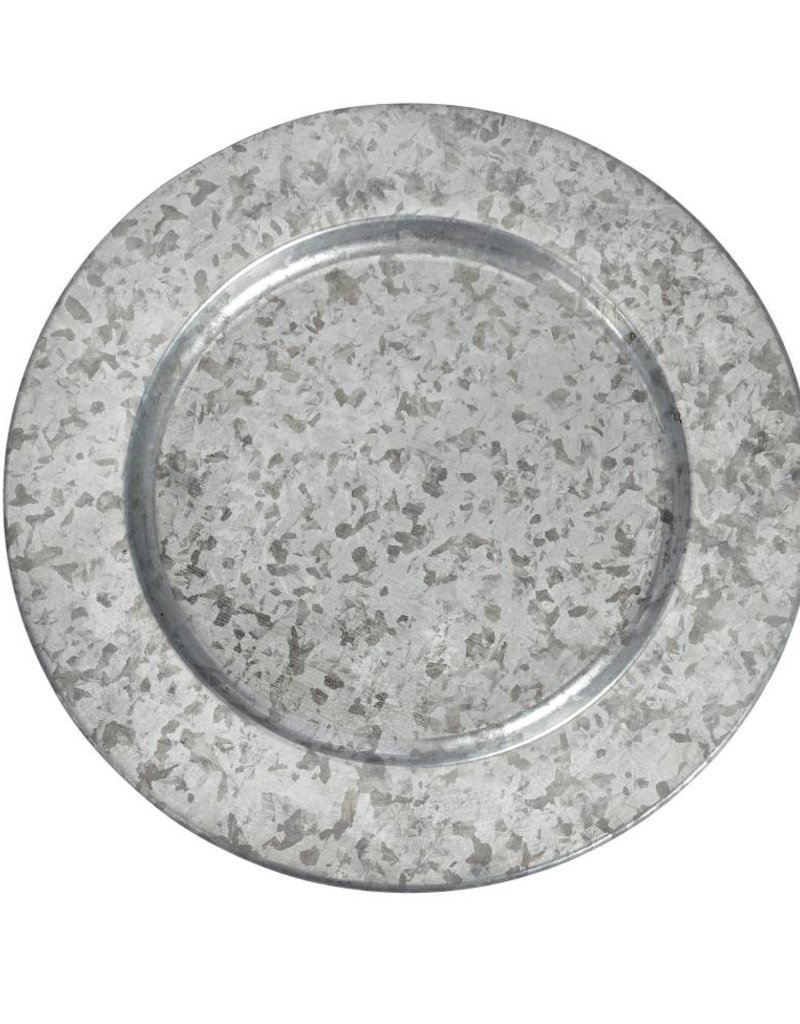 MUD PIE GALVANIZED TIN CHARGER