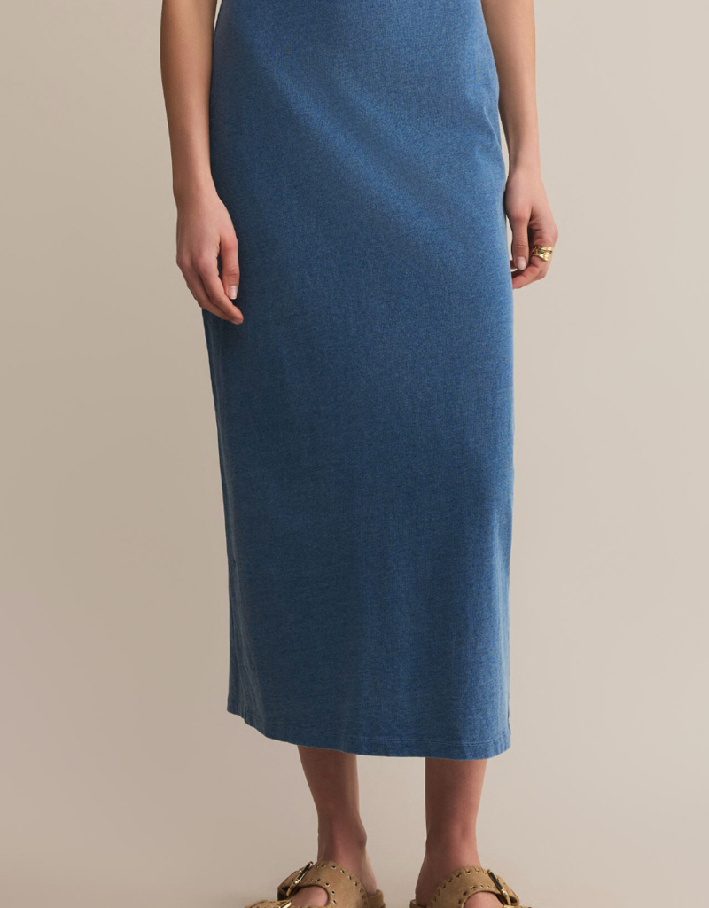 Z SUPPLY GAIL JERSEY DENIM MIDI SKIRT