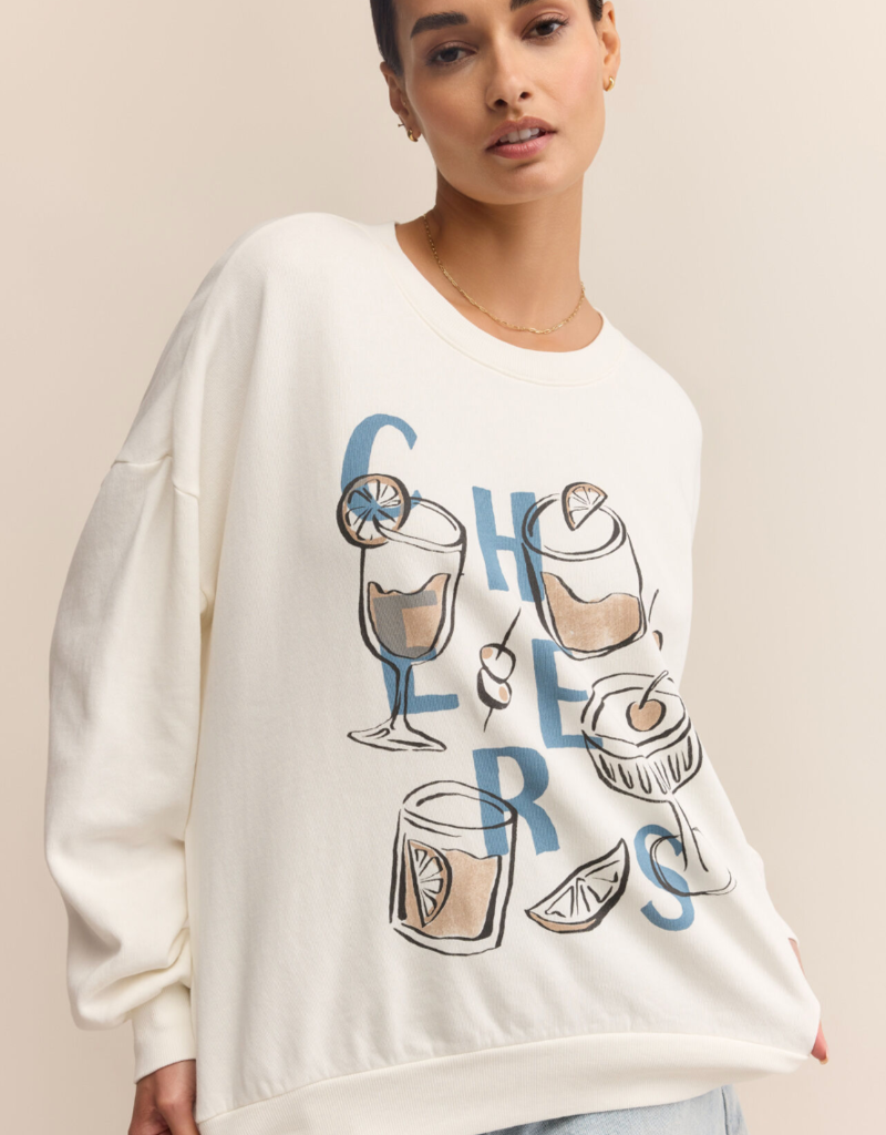 Z SUPPLY CHEERS SUNDAY SWEATSHIRT