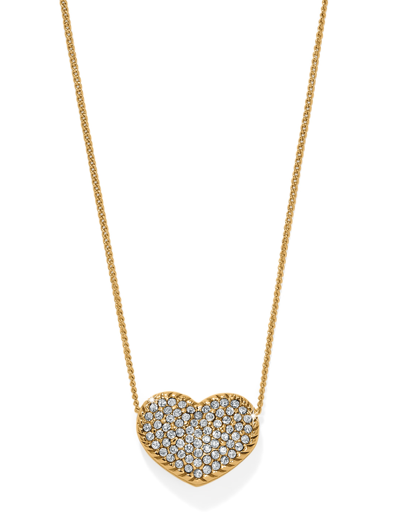 BRIGHTON ILLUMINA CELESTE HEART BOLD NECKLACE