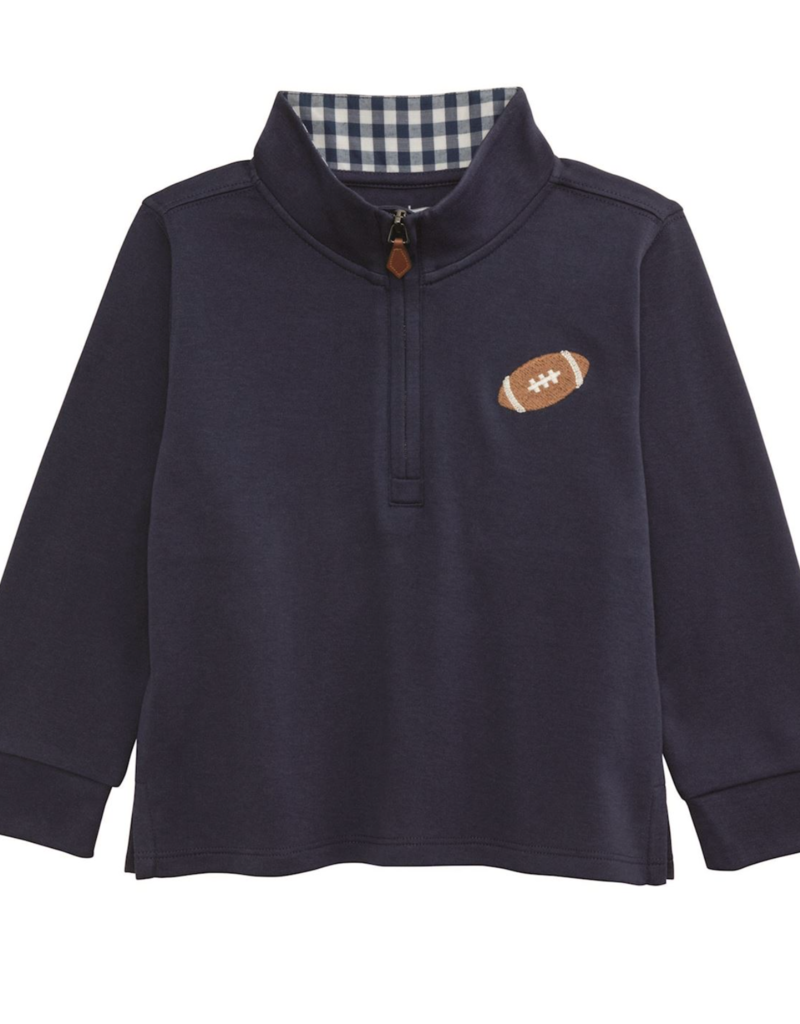 MUD PIE FOOTBALL QUARTER ZIP-12-18 MONTHS