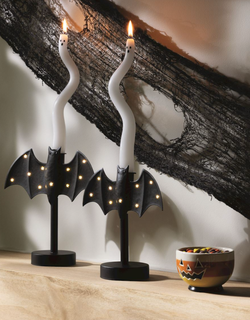 MUD PIE TWINKLE BAT CANDLESTICK HOLDERS