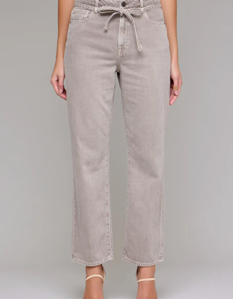 HIDDEN JEANS ELLA HIGH RISE WIDE STRAIGHT-GRAVEL