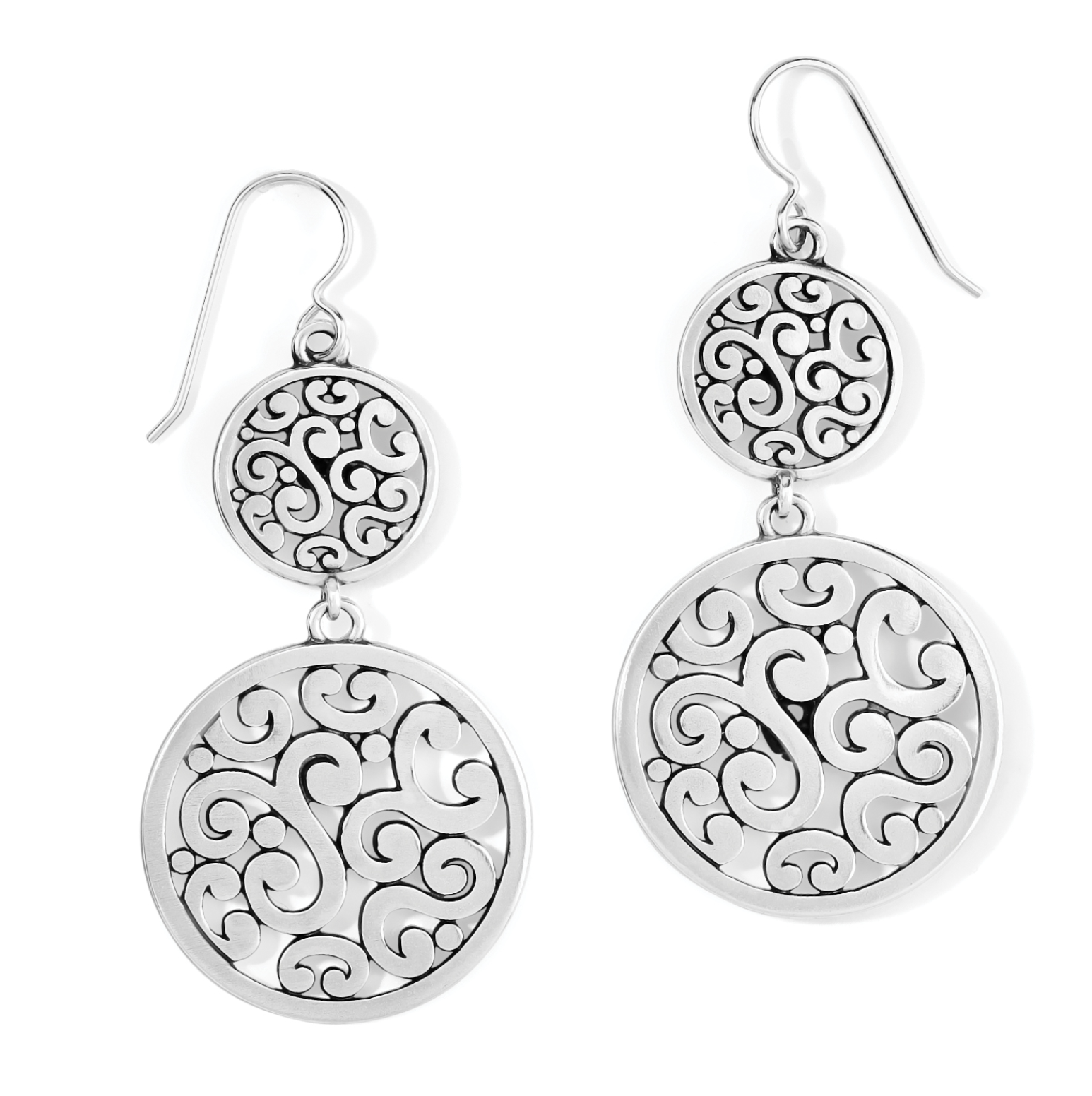 BRIGHTON CONTEMPO MEDALLION DUO FRENCH WIRE EARRINGS BRIGHTON CONTEMPO MEDALLION DUO FRENCH WIRE EARRINGS