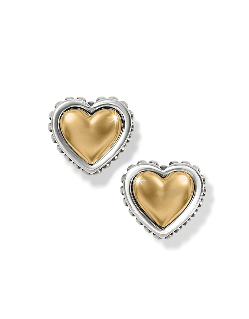BRIGHTON PRETTY TOUGH PETITE HEART POST EARRINGS