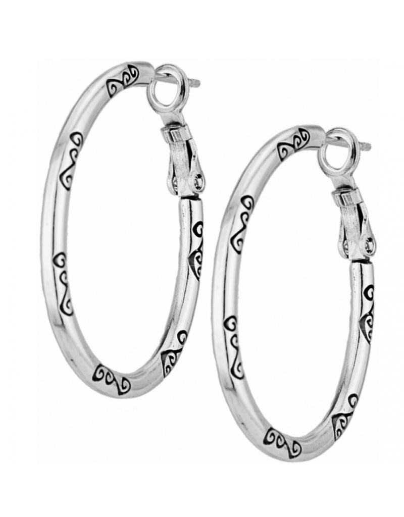 BRIGHTON OVAL HOOP CHARM EARRINGS