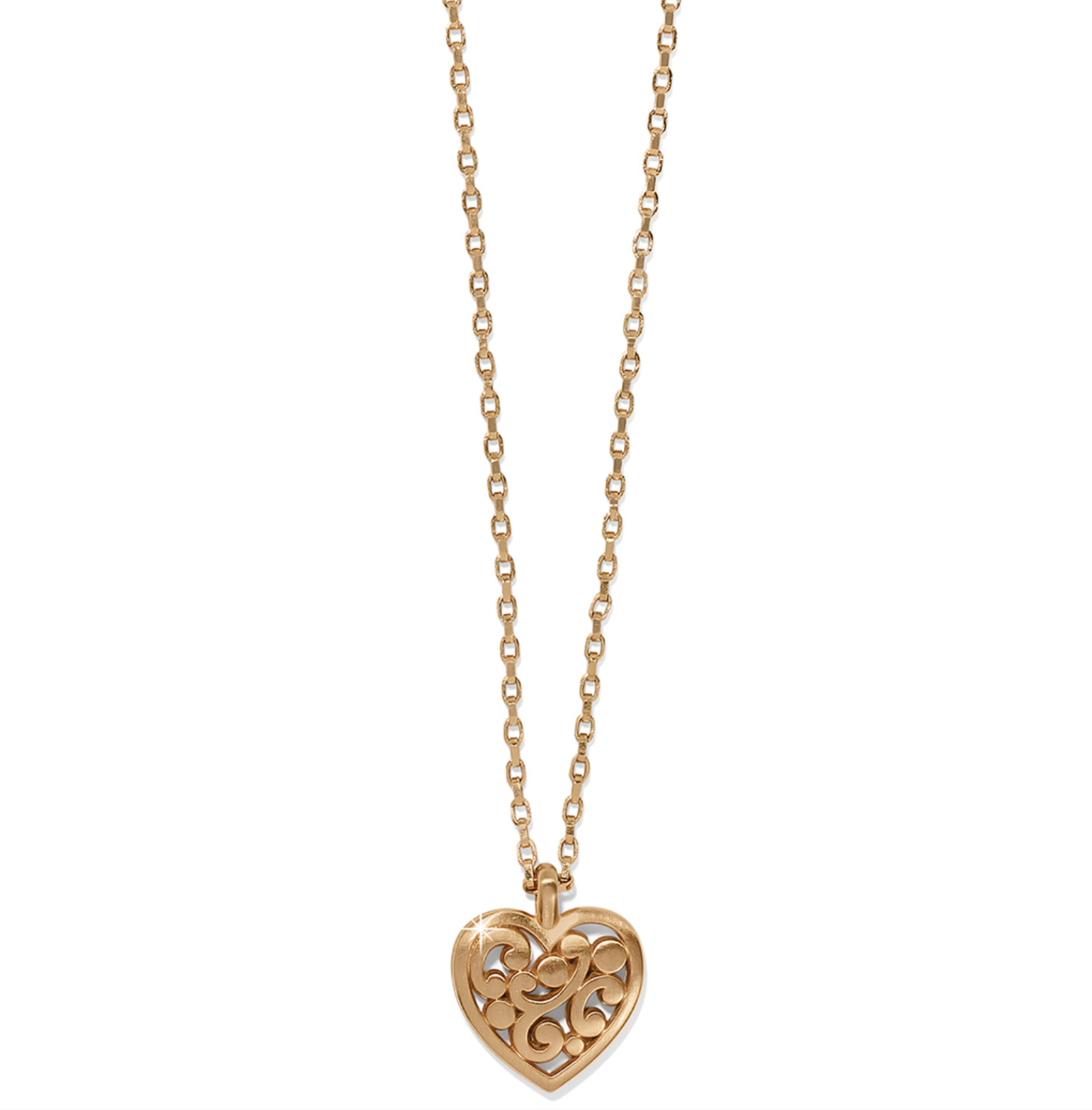 BRIGHTON CONTEMPO HEART PETITE NECKLACE-GOLD BRIGHTON CONTEMPO HEART PETITE NECKLACE-GOLD