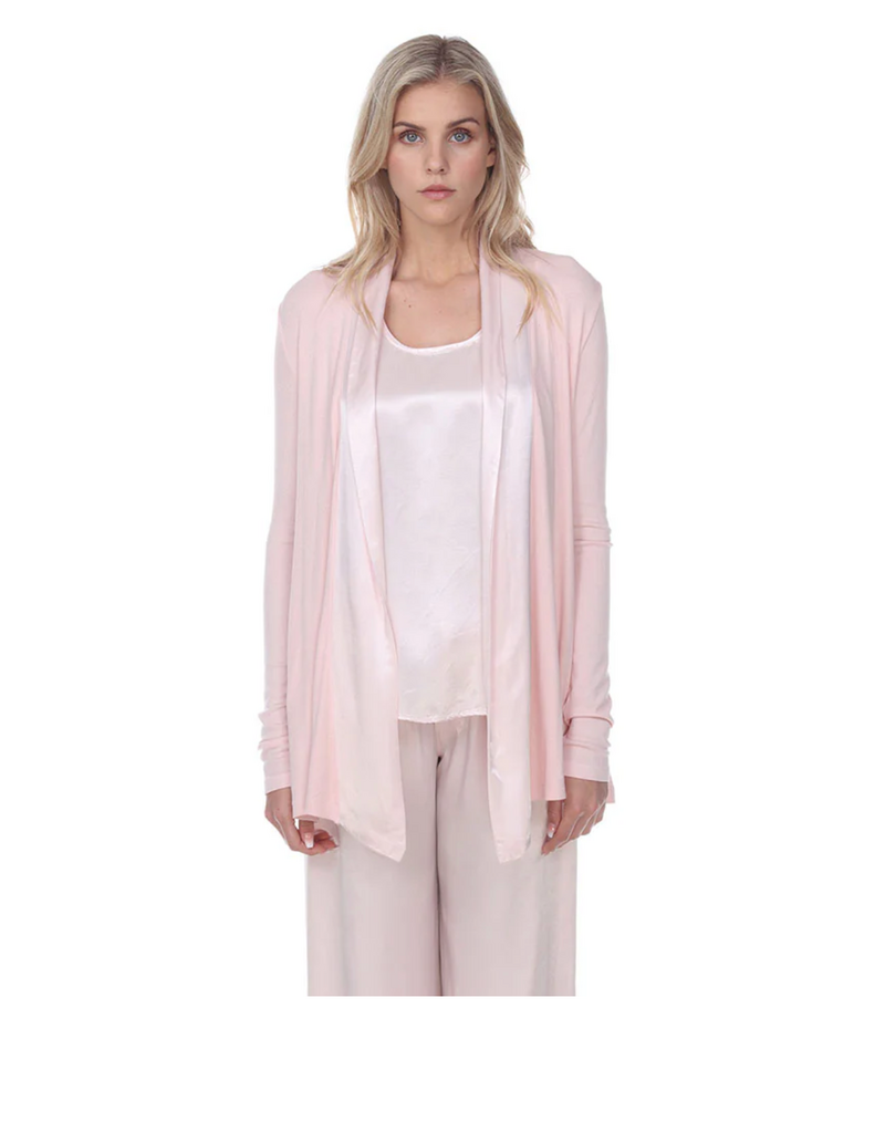 PJ HARLOW SHELBY SWING JACKET WITH SATIN TRIM