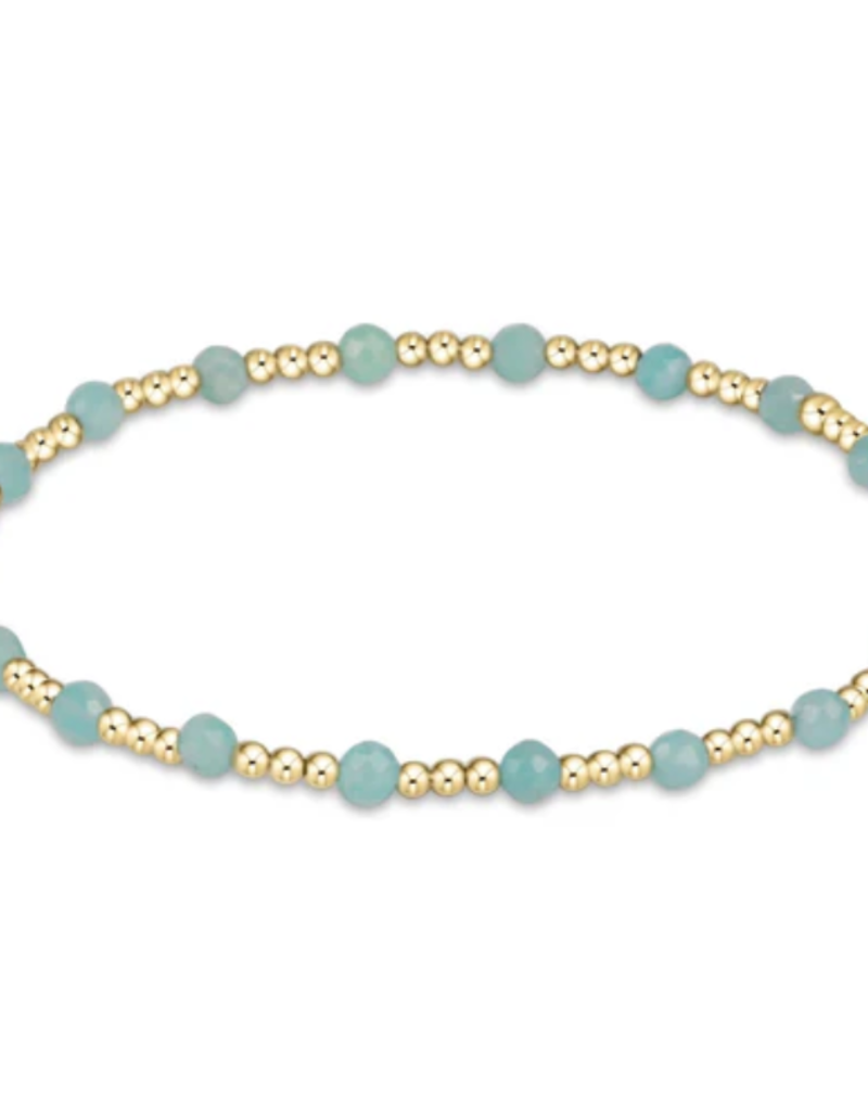 ENEWTON GEMSTONE GOLD SINCERITY PATTERN 3MM BEAD BRACELET--AMAZONITE