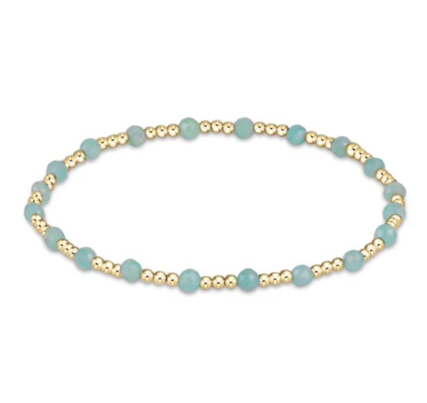 ENEWTON GEMSTONE GOLD SINCERITY PATTERN 3MM BEAD BRACELET--AMAZONITE ENEWTON GEMSTONE GOLD SINCERITY PATTERN 3MM BEAD BRACELET--AMAZONITE