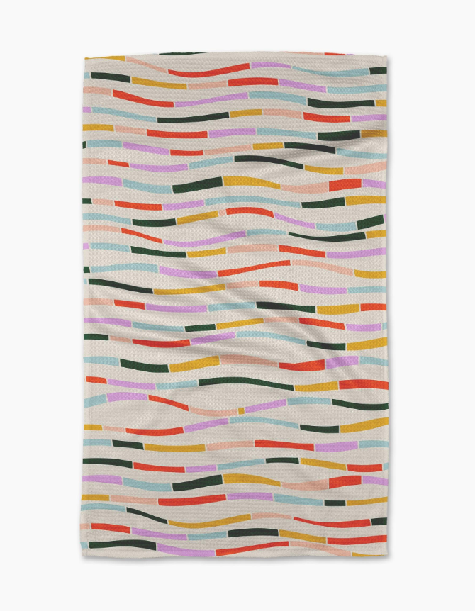 GEOMETRY TEA TOWELS-ABSTRACT GEOMETRY TEA TOWELS-ABSTRACT