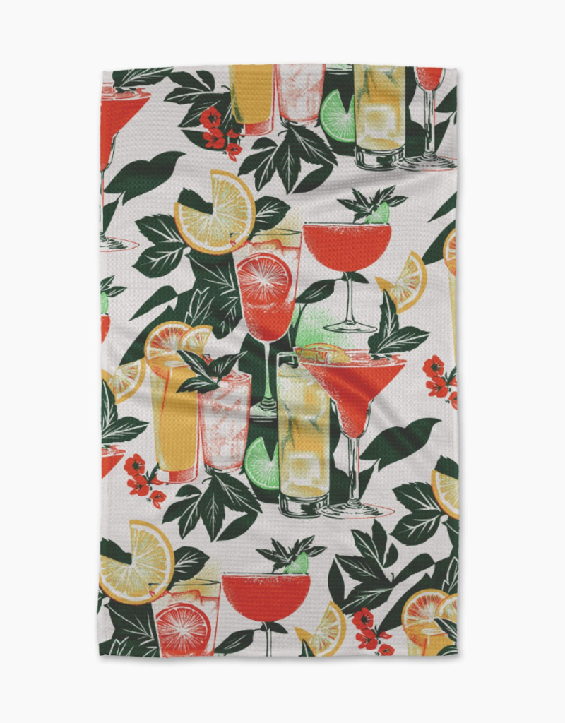 GEOMETRY TEA TOWELS-DRINKS/COCKTAILS