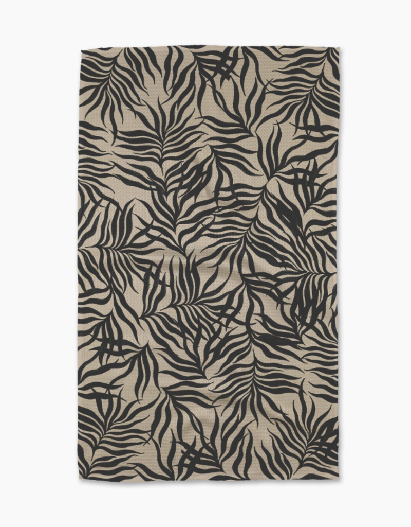 GEOMETRY TEA TOWELS-LEAFY