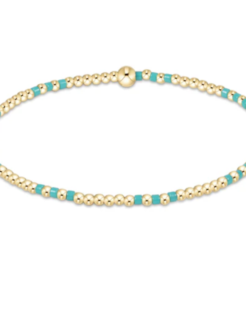 ENEWTON Hope Joy Pattern 2mm Bead Bracelet - Turquoise