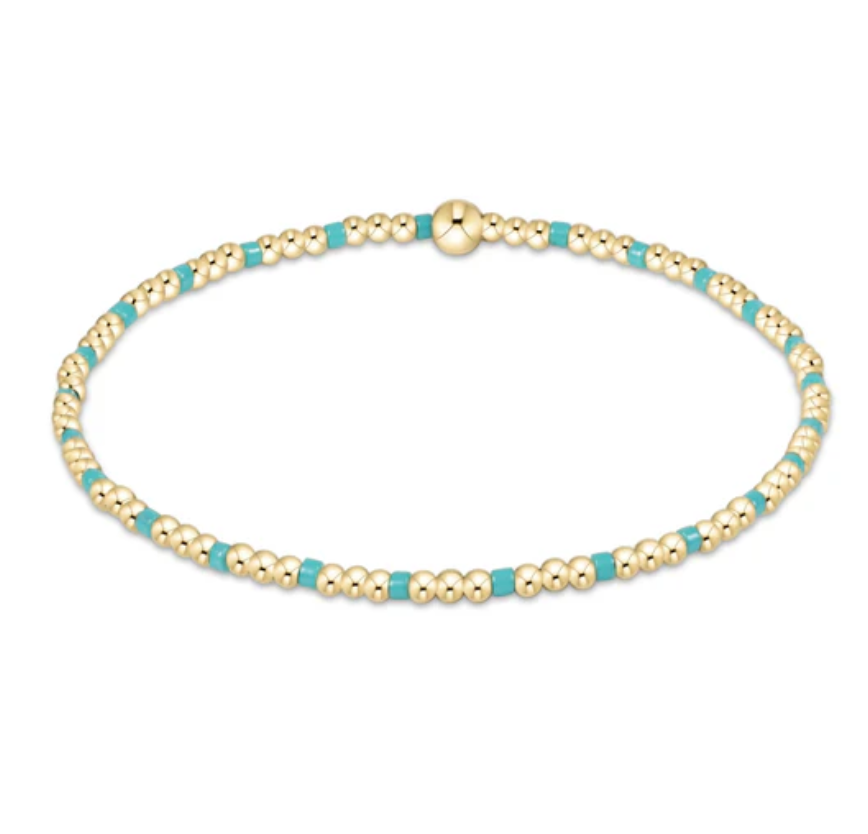 ENEWTON HOPE SINCERITY PATTERN 2MM BEAD BRACELET-TURQUOISE ENEWTON HOPE SINCERITY PATTERN 2MM BEAD BRACELET-TURQUOISE