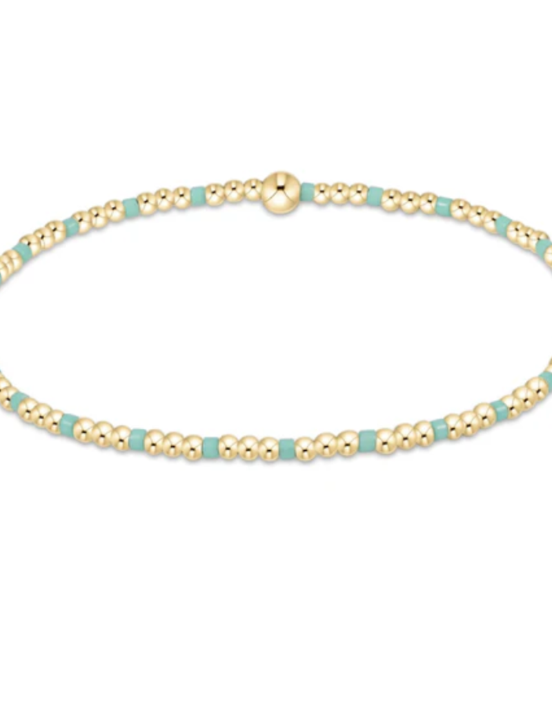 ENEWTON HOPE SINCERITY PATTERN 2MM BEAD BRACELET-MINT