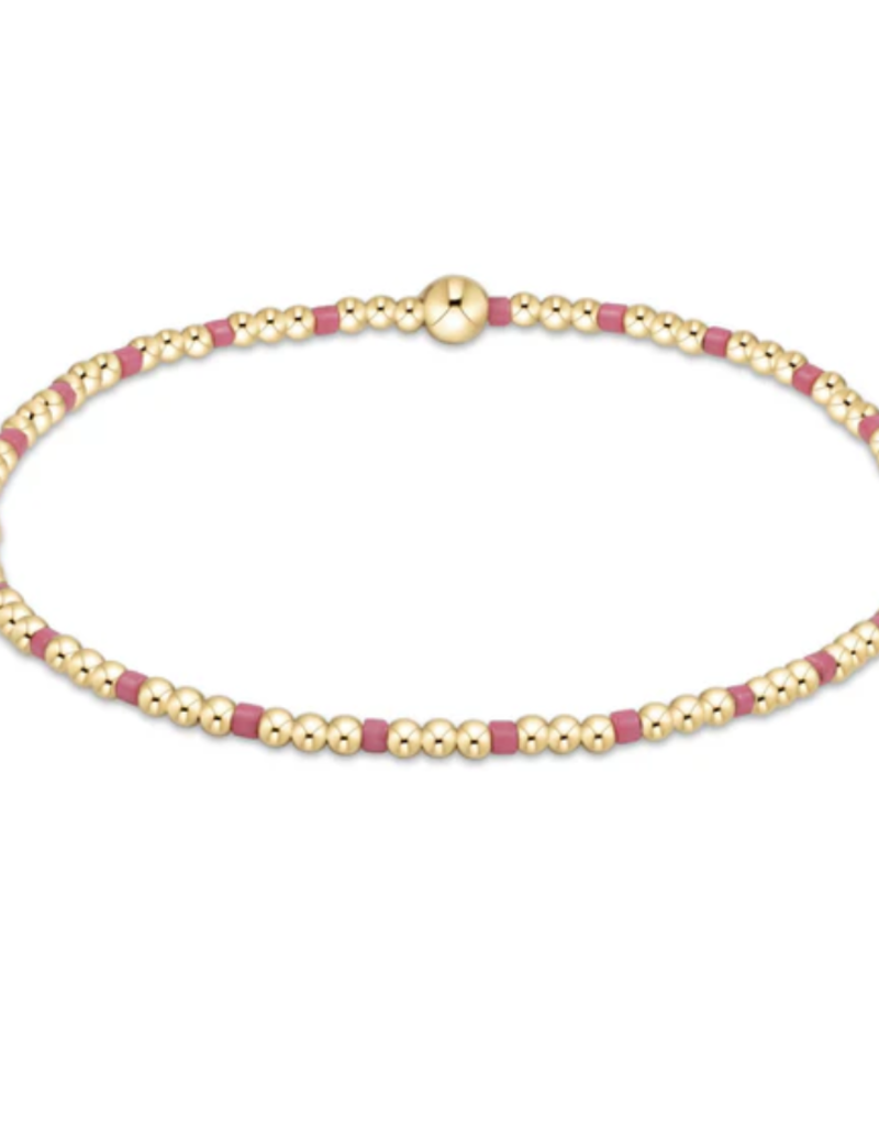 ENEWTON egirl Hope Sincerity Pattern 2mm Bead Bracelet - Bright Pink