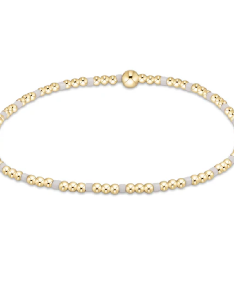 ENEWTON egirl Hope Sincerity Pattern 2mm Bead Bracelet - White