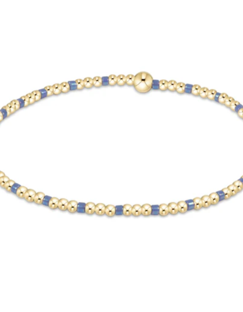 ENEWTON egirl Hope Sincerity Pattern 2mm Bead Bracelet - Bright Blue