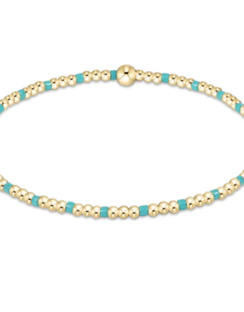 ENEWTON egirl Hope Sincerity Pattern 2mm Bead Bracelet - Turquoise