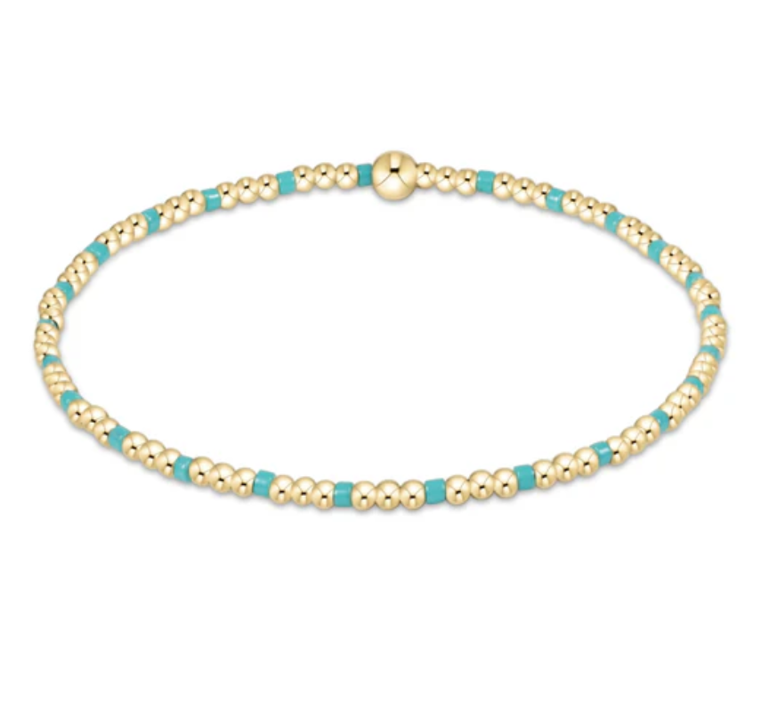 ENEWTON egirl Hope Sincerity Pattern 2mm Bead Bracelet - Turquoise ENEWTON egirl Hope Sincerity Pattern 2mm Bead Bracelet - Turquoise