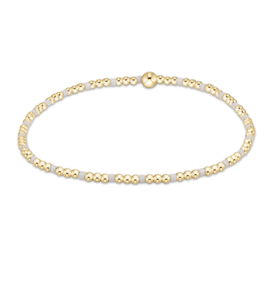ENEWTON HOPE SINCERITY PATTERN 2MM BEAD BRACELET-WHITE ENEWTON HOPE SINCERITY PATTERN 2MM BEAD BRACELET-WHITE