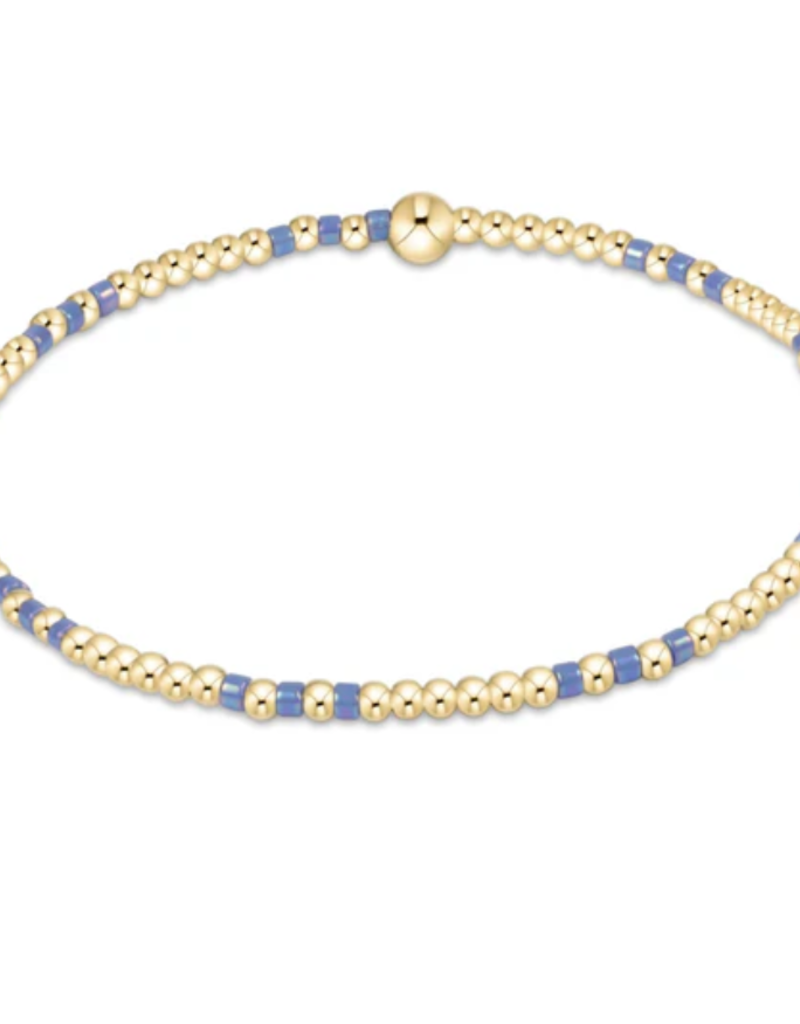 ENEWTON HOPE JOY PATTERN 2MM BEAD BRACELET-BRIGHT BLUE