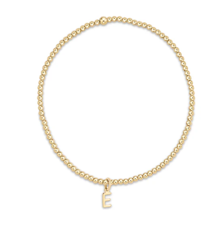ENEWTON Classic Gold 2mm Bead Bracelet - Respect Gold Charm S ENEWTON Classic Gold 2mm Bead Bracelet - Respect Gold Charm S