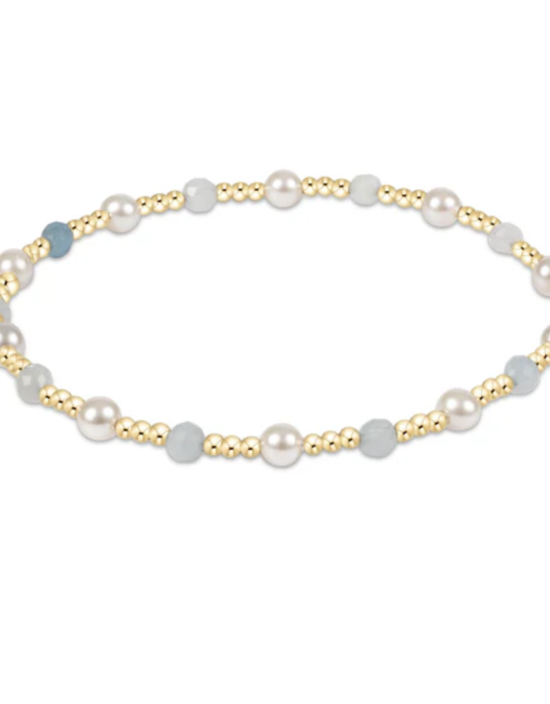 ENEWTON PEARL SINCERITY 4MM GEM BRACELET-AQUAMARINE