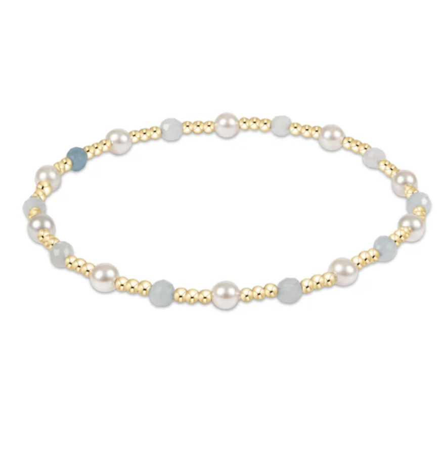 ENEWTON PEARL SINCERITY PATTERN 4MM BEAD BRACELET-AQUAMARINE ENEWTON PEARL SINCERITY PATTERN 4MM BEAD BRACELET-AQUAMARINE