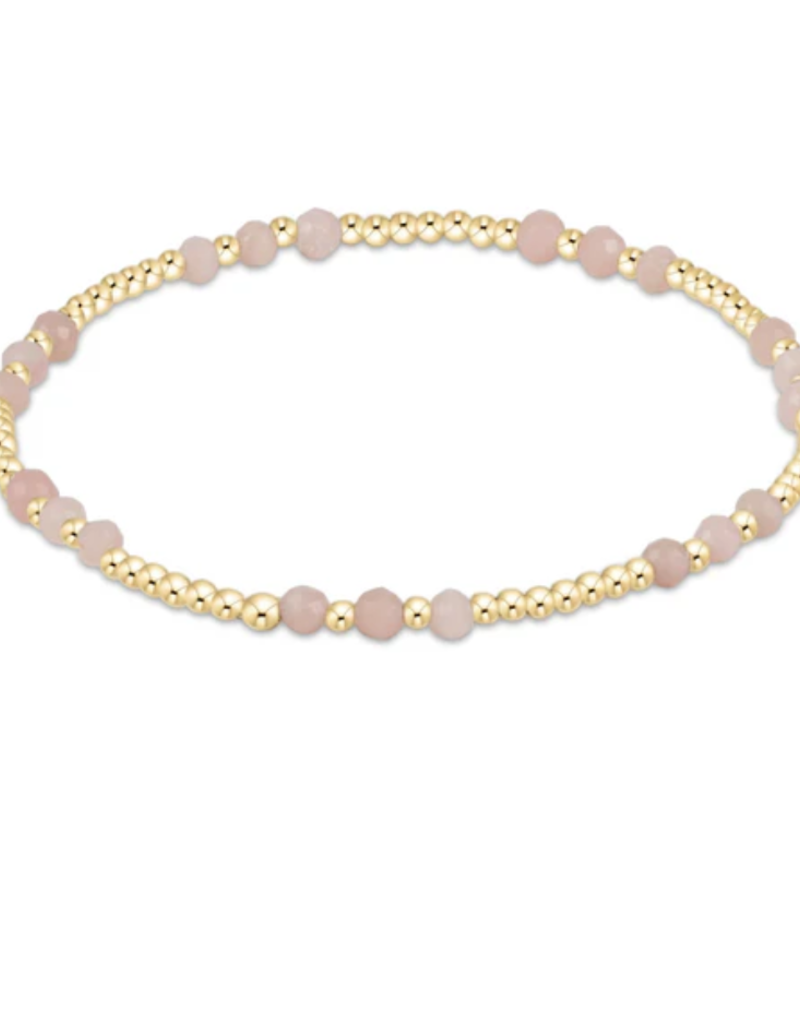 ENEWTON GEMSTONE GOLD JOY PATTERN 3MM BEAD BRACELET-PINK OPAL