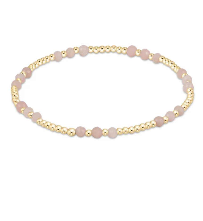 ENEWTON GEMSTONE GOLD JOY PATTERN 3MM BEAD BRACELET-PINK OPAL ENEWTON GEMSTONE GOLD JOY PATTERN 3MM BEAD BRACELET-PINK OPAL