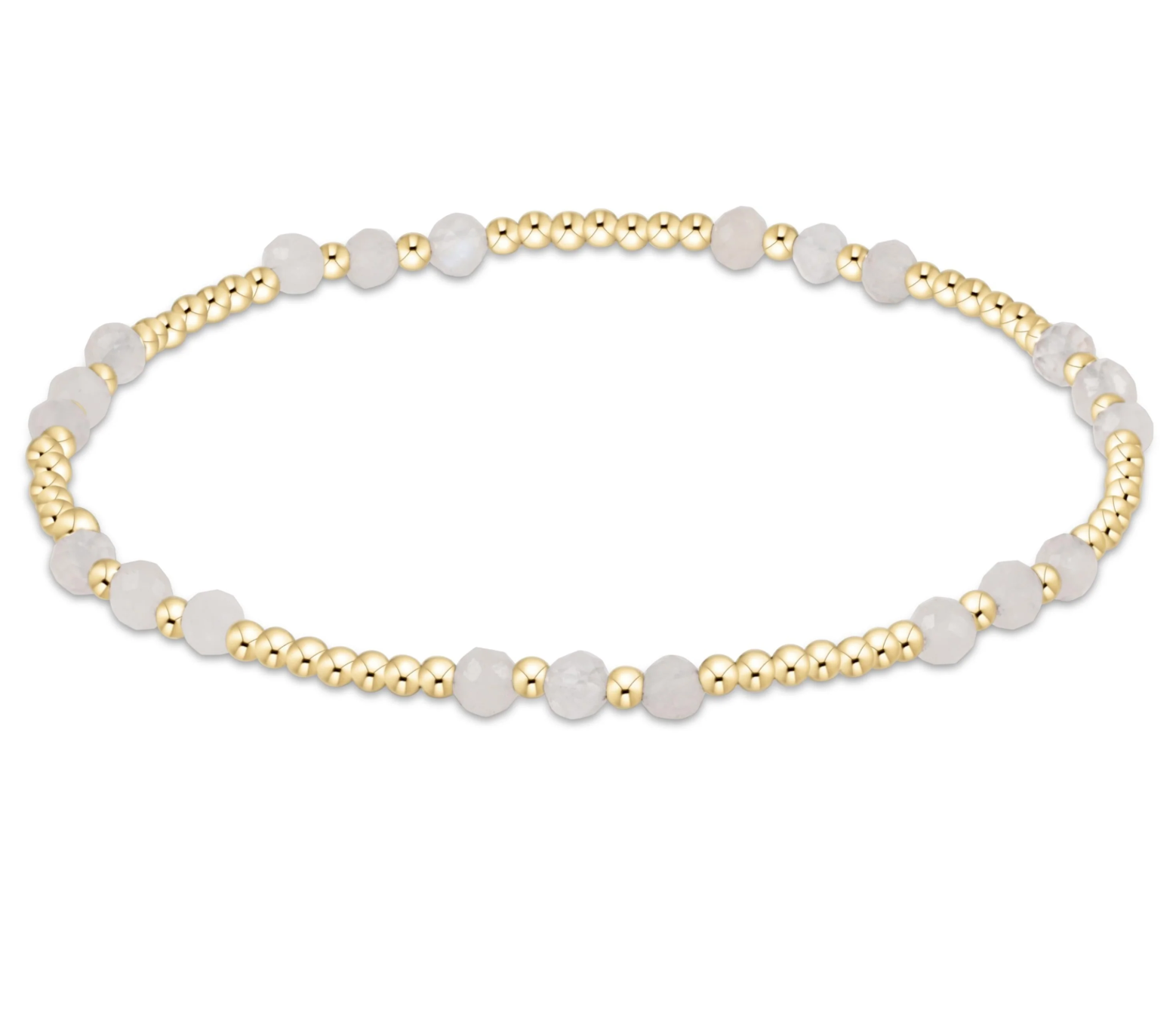 ENEWTON GEMSTONE GOLD JOY PATTERN 3MM BEAD BRACELET-MOONSTONE ENEWTON GEMSTONE GOLD JOY PATTERN 3MM BEAD BRACELET-MOONSTONE