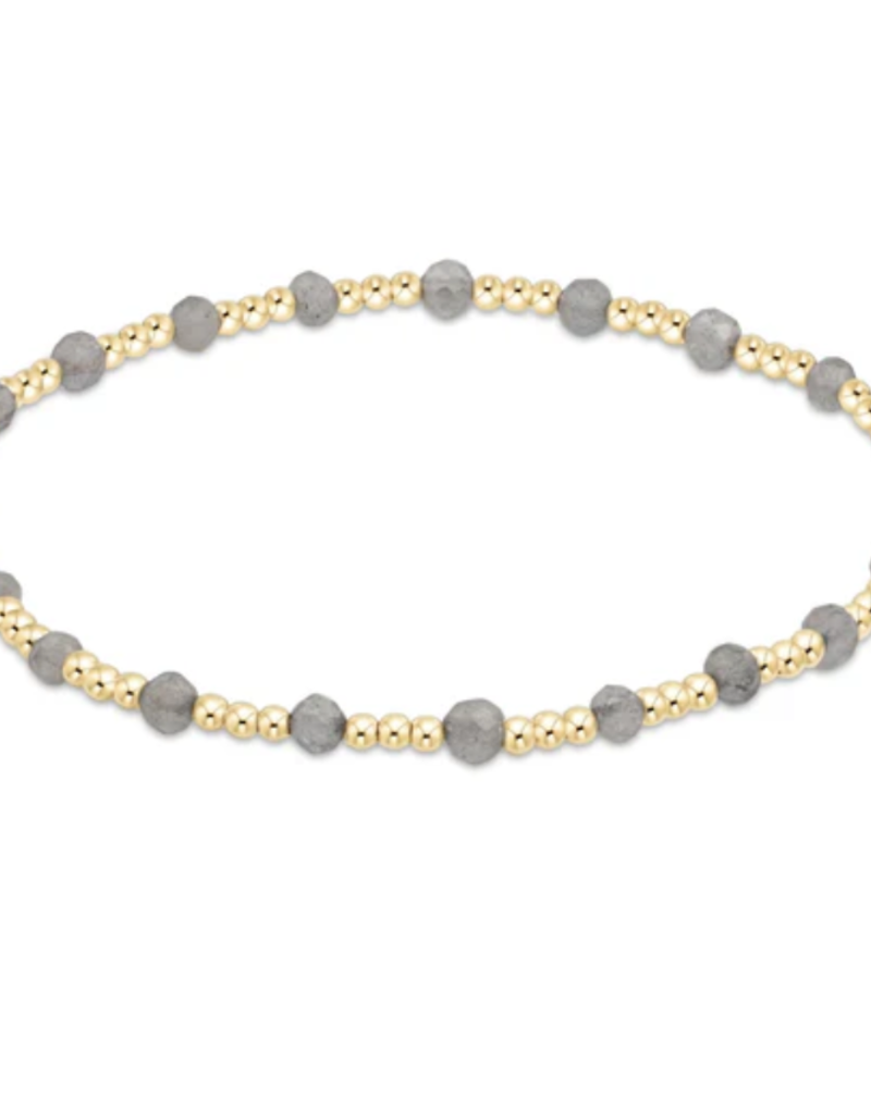 ENEWTON Gemstone Gold Sincerity Pattern 3mm Bead Bracelet - Labradorite