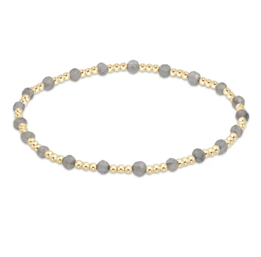 ENEWTON Gemstone Gold Sincerity Pattern 3mm Bead Bracelet - Labradorite ENEWTON Gemstone Gold Sincerity Pattern 3mm Bead Bracelet - Labradorite