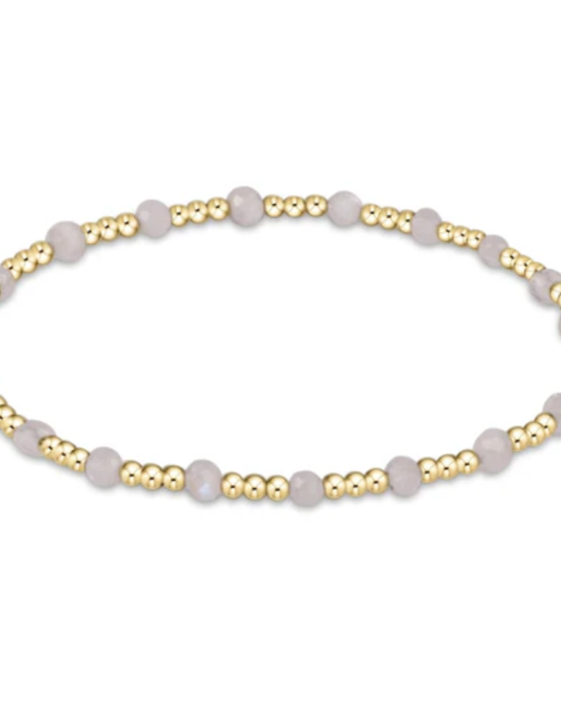 ENEWTON GEMSTONE GOLD SINCERITY PATTERN 3MM BEAD BRACELET--MOONSTONE