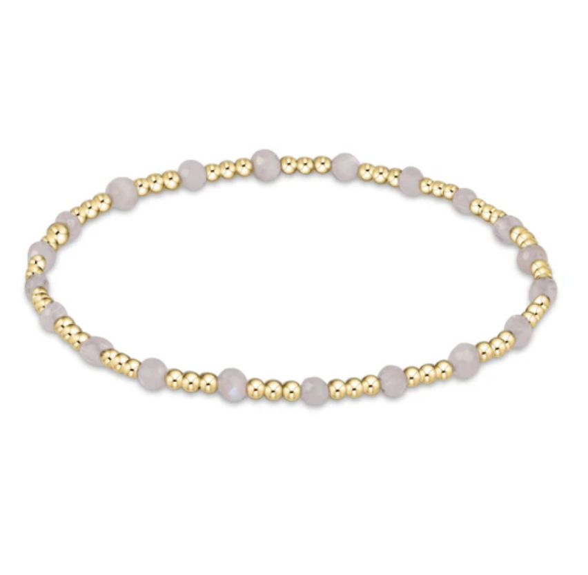 ENEWTON GEMSTONE GOLD SINCERITY PATTERN 3MM BEAD BRACELET--MOONSTONE ENEWTON GEMSTONE GOLD SINCERITY PATTERN 3MM BEAD BRACELET--MOONSTONE