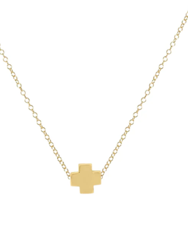 ENEWTON EGIRL 14" NECKLACE GOLD - SIGNATURE CROSS SMALL GOLD